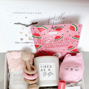 Pregnancy Gift Box, New Mom Gift Box, Pink Themed Baby Box, Mom and Baby Girl Gift Box, Postpartum Gift for New Mom, Expecting Mom Gift Box