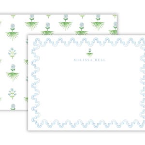 Watercolor Coastal Stationary | Grandmillennial Coastal Stationary | Coastal Notecards | Preppy Bespoke Stationary | Printable Stationary