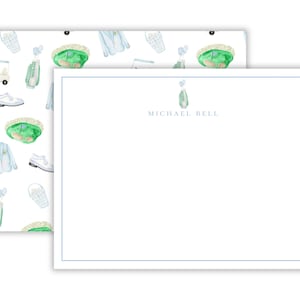 Papelería personalizada con acuarela para niños / Papelería de golf para niños de la generación del milenio / Papelería de golf para niños preppy / Papelería de golf / Imprimible