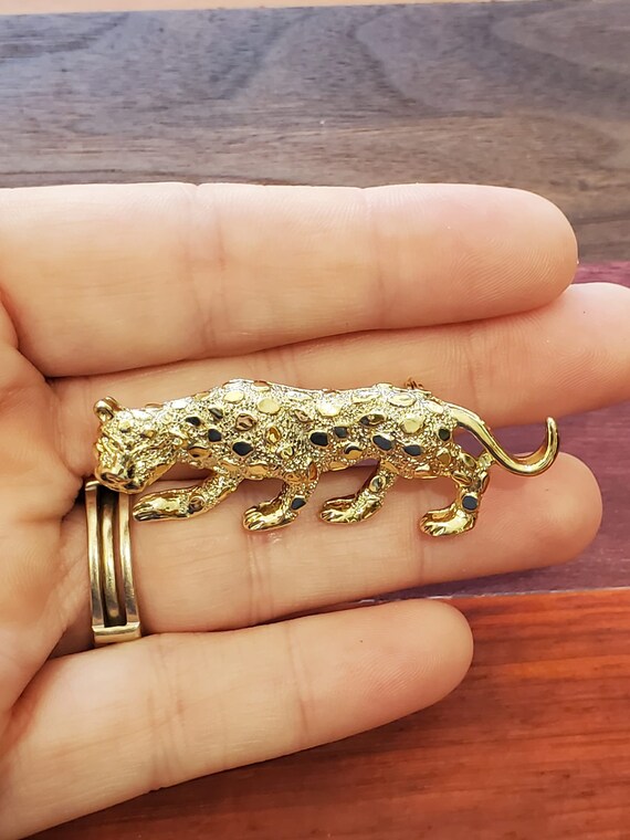 Gold Tone Leopard Vintage Brooch Pins, Gerrys Vin… - image 5