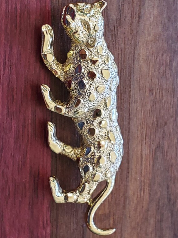 Gold Tone Leopard Vintage Brooch Pins, Gerrys Vin… - image 2