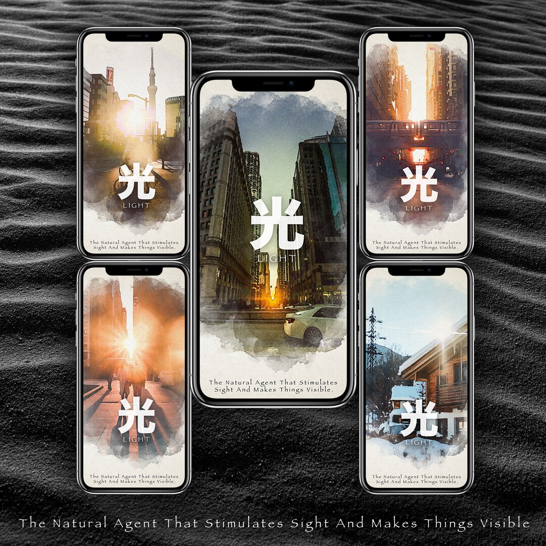 5 Set Watercolor Phone Wallpapers With Beautiful Word Definitions