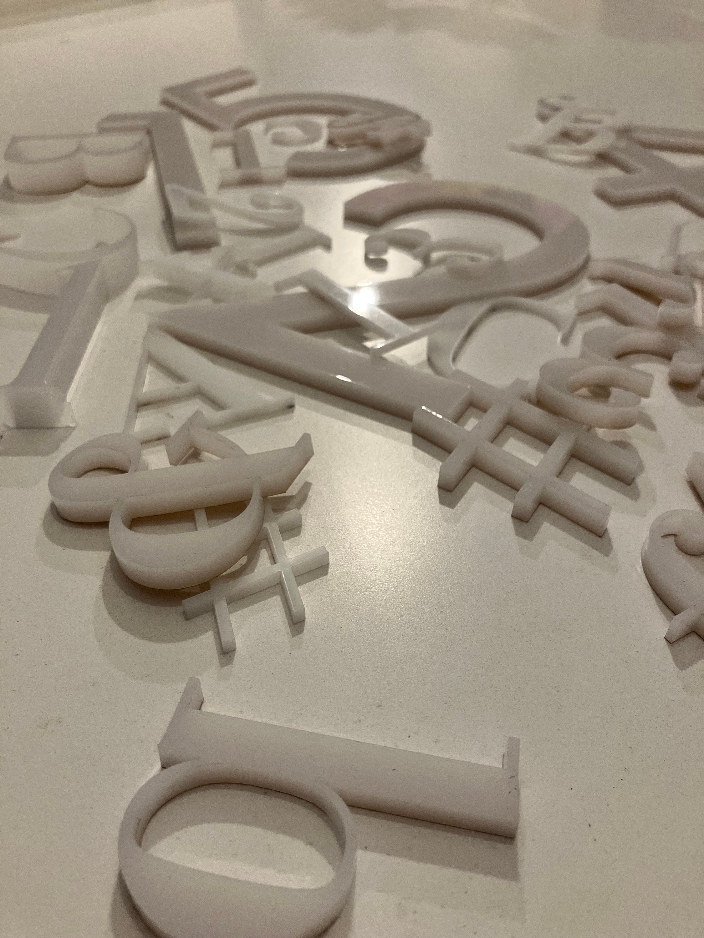 Laser Cut Acrylic Letters and Numbers 3D Laser Cut Letters Etsy