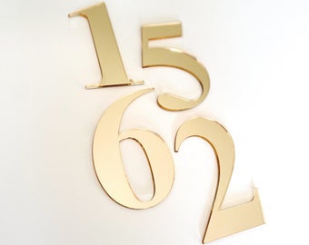 Acrylic Numbers | Acrylic Blanks | Gold, White, Black Wedding Acrylic Numbers | DIY Wedding Table Number | Modern Party Decor | Craft Supply