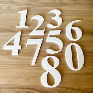 Acrylic Numbers | Acrylic Blanks | Gold, White, Black Wedding Acrylic Numbers | DIY Wedding Table Number | Modern Party Decor | Craft Supply