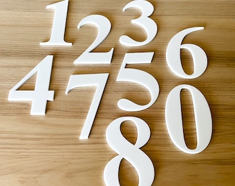 Acrylic Numbers | Acrylic Blanks | Gold, White, Black Wedding Acrylic Numbers | DIY Wedding Table Number | Modern Party Decor | Craft Supply