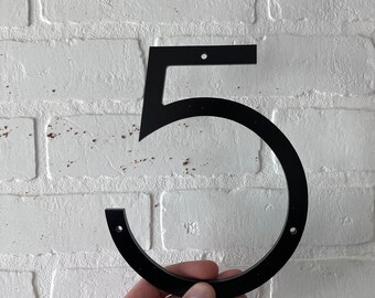 Large Modern House Numbers - Boost your curb appeal - Includes Installation Template & Color-Matched Fasteners - Ships Fast