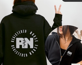 Nurse Zip Sweater, Gift for New Nurse, Nurse Graduate Gift, Nurse Appreciation Week Gift, Nurse Full Zip-up Hoodie, Personalized Nurse Gift