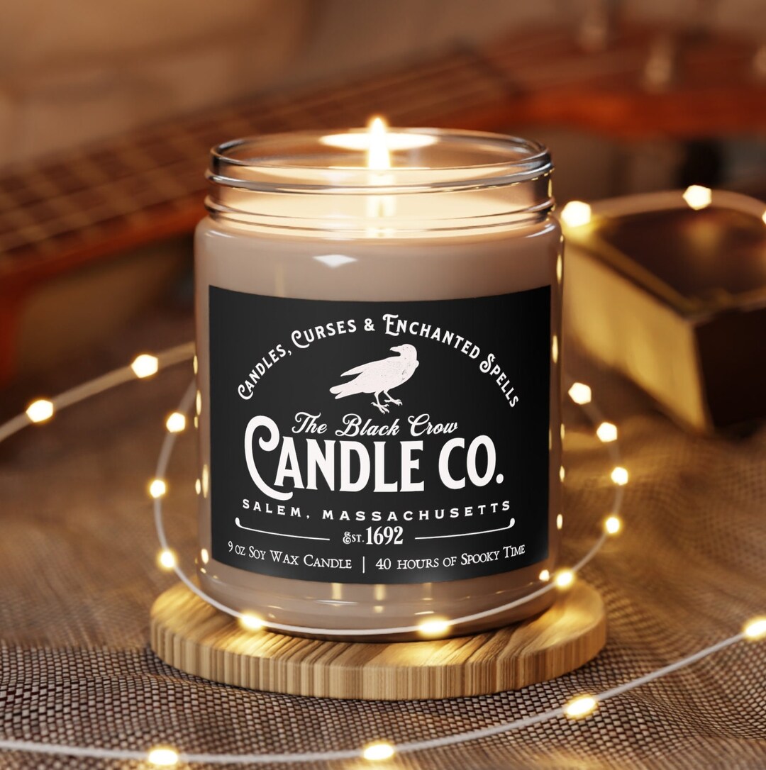 Halloween Candle Black Crow Candle Company 9oz Candle Salem Etsy