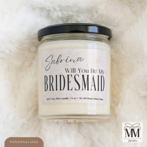 Bridesmaid Proposal Candle, Will You Be My Bridesmaid, Wedding Party Favours, Bridesmaid Gift, Maid Of Honor Gift, Gift For Bridal Party