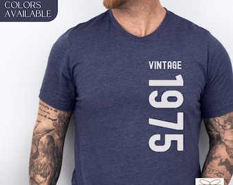 50th Birthday Shirt Gifts For Men, 1975 Vintage Tshirt For Men, 50th Gifts Idea for Him, 50th Birthday Gift For Her, 50th Bday Shirt For Her