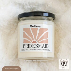 Bridesmaid Proposal Candle, Will You Be My Bridesmaid, Wedding Party Favours, Bridesmaid Gift, Maid Of Honor Gift, Gift For Bridal Party