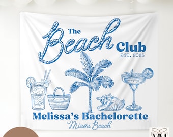 Custom Beach Bachelorette Trip Banner, Miami Bach Party Tapestry, Bridal Party Decor, Last Splash Bachelorette Weekend, Beach Bride Backdrop