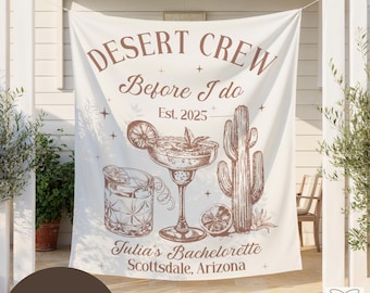 Custom Desert Bachelorette Trip Banner, Scottsdale Bach Party Tapestry, Cowgirl Bridal Party Decor, Last Rodeo Nashville Bachelorette Sign