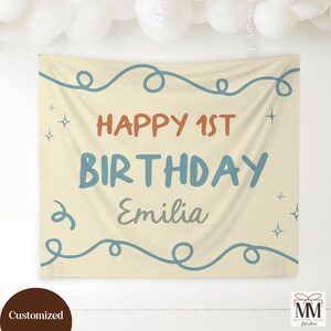 Striscione Compleanno 2 Anni Con Scritta 'I AM TWO' E 'Happy Birthday' | Blu | Decorazione Per Festa Bambino E Bambina