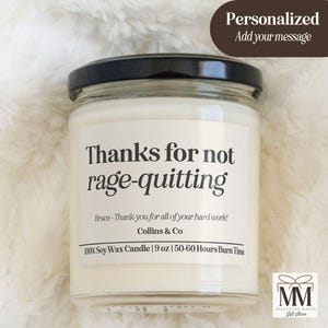 Custom Best Team Candle Gift, Funny Office Employee Bulk Gift, Corporate Coworker Gift, Team Appreciation, Employee Christmas Thank you Gift