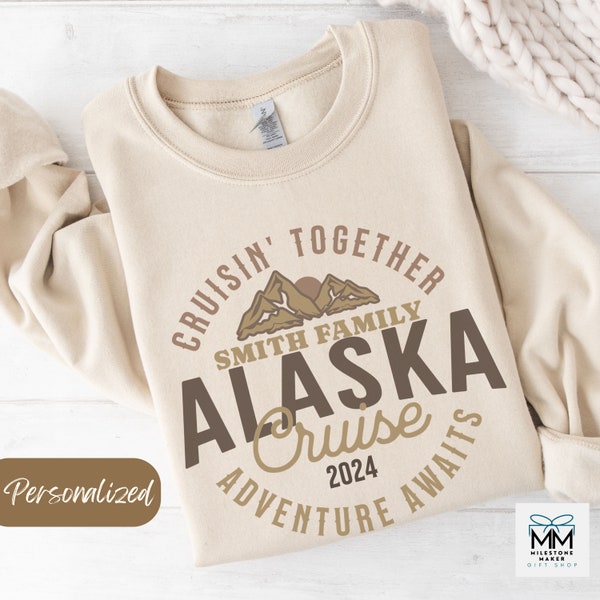 Personalized Alaska Cruise Sweatshirt, Making Memories Together, 2024 Alaska Family Cruise Crewneck, Group Alaska Cruise Vacation Sweater