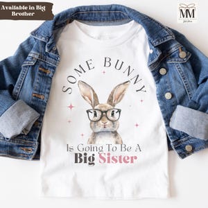 Big Sister Announcement Shirt, Promoted to Big Sister Kids TShirt, Gift for New Big Sister, Spring Pregnancy Announcement, Easter Kids Shirt