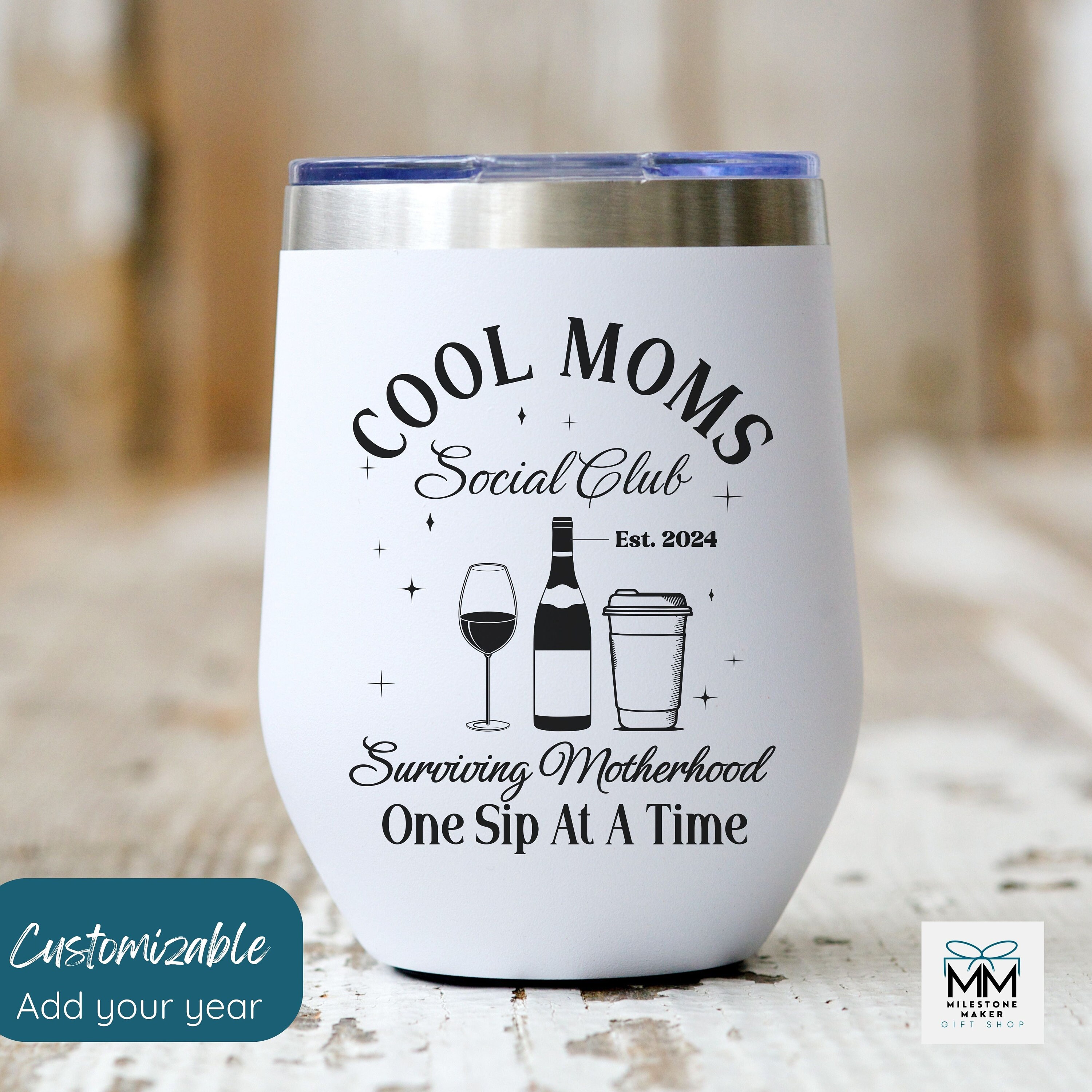 Custom Wine Tumbler for Mom, Cool Moms Club Insulated Wine Cup, Mothers Day  Gift for Wine Lover, Funny Gift for Mom, Mom Life Wine Glass - Etsy
