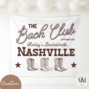 Custom Cowgirl Bachelorette Trip Banner, Country Bach Party Tapestry, Western Bridal Party Decor, Last Rodeo Nashville Bachelorette Weekend