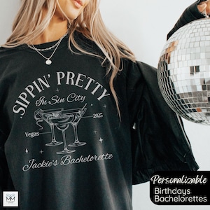 Vegas Bachelorette Comfort Colors Shirt, Vegas Birthday Shirts, Personalized Las Vegas Bridal Party Shirts, Vegas 21st Birthday Group Shirts