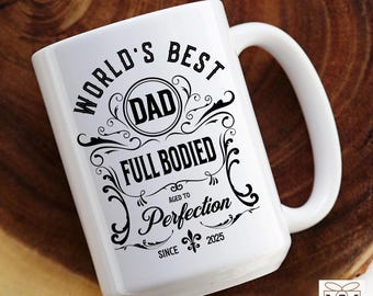 Custom Funny Dad Mug, Gift for Fathers Day From Kids, Worlds Best
