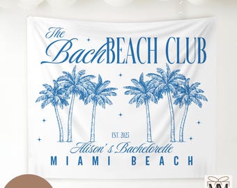 Custom Beach Bachelorette Trip Banner, Miami Bach Party Tapestry, Bridal Party Decor, Last Splash Bachelorette Weekend, Beach Bride Banner