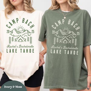 Custom Camp Bach T-shirts, Camping Bachelorette Comfort Color Tees, Cabin Bach Party Bridesmaid Shirts, Hiking Bachelorette Party Shirts