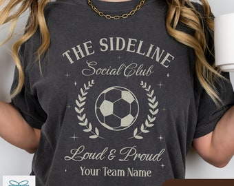Personalized Soccer Mom Shirt, Soccer Mom Social Club Comfort Colors, Gift for Soccer Mom, Customizable Soccer Mom Shirt for Mothers Day