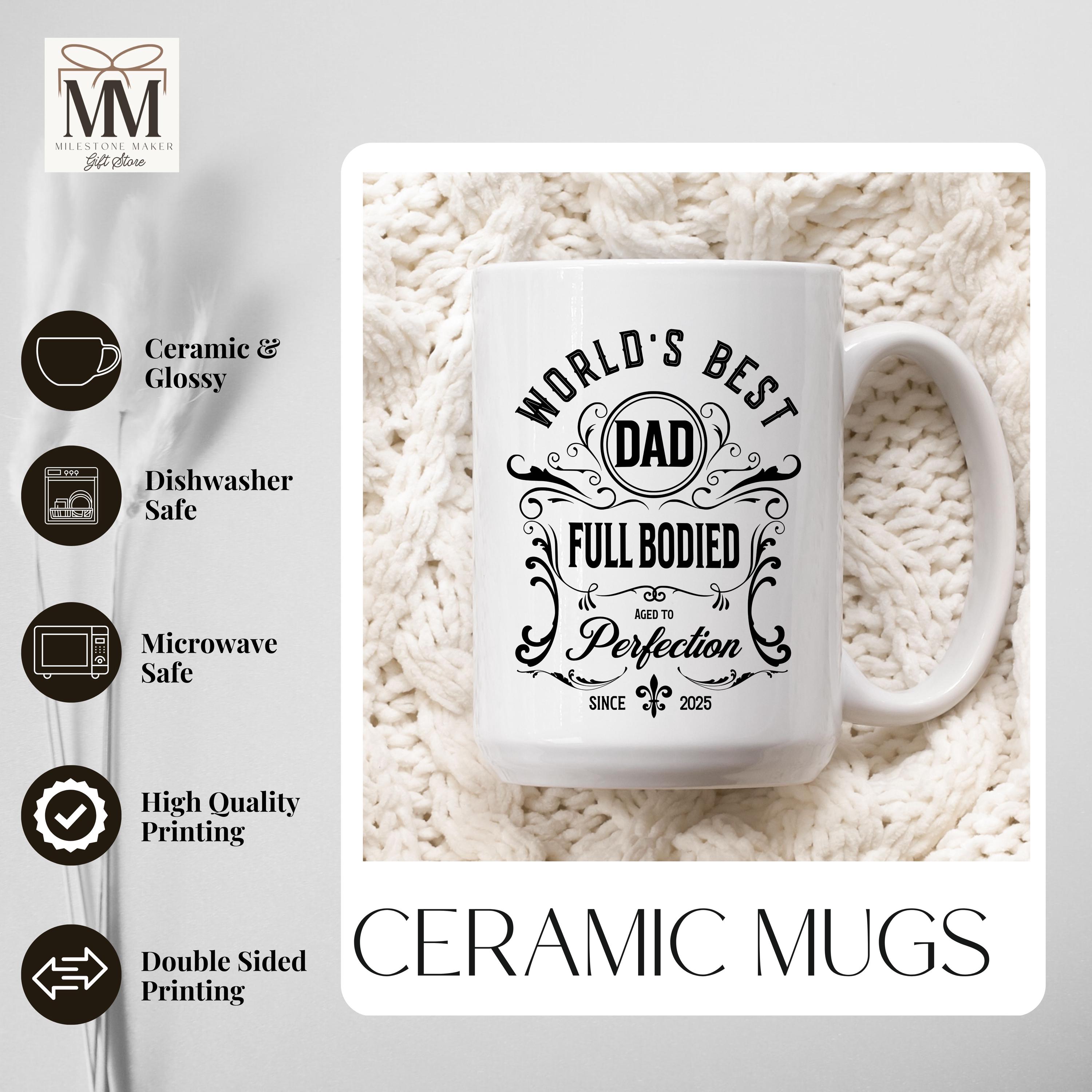 Custom Funny Dad Mug, Gift for Fathers Day From Kids, Worlds Best