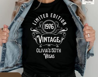Vintage 1976 Birthday Crew T-Shirt, 50th Birthday Party Squad Tee