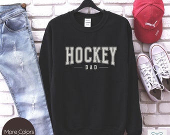 Hockey Dad Sweatshirt, Christmas Gift for Hockey Dad, Dad Birthday Gift From Kids, Hockey Game Day Sweater, Varsity Hockey Dad Crewneck