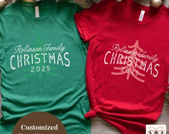 Custom Family Christmas Shirts 2025, Xmas Family Reunion T-Shirt, Matching Family Shirts for Holidays, Custom Holiday T-Shirts For Families