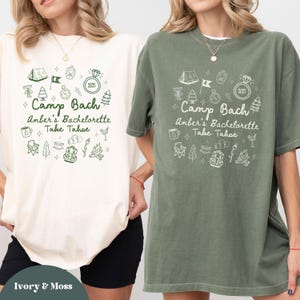 Custom Camp Bach T-shirts, Camping Bachelorette Comfort Color Tees, Cabin Bach Party Bridesmaid Shirts, Hiking Bachelorette Party Shirts