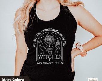 Mystical Witch Tank Top, We are the Granddaughters Of the Witches, Witchy Summer Tank, Salem Witch Shirt, Halloween Tank, Witchcraft Shirt