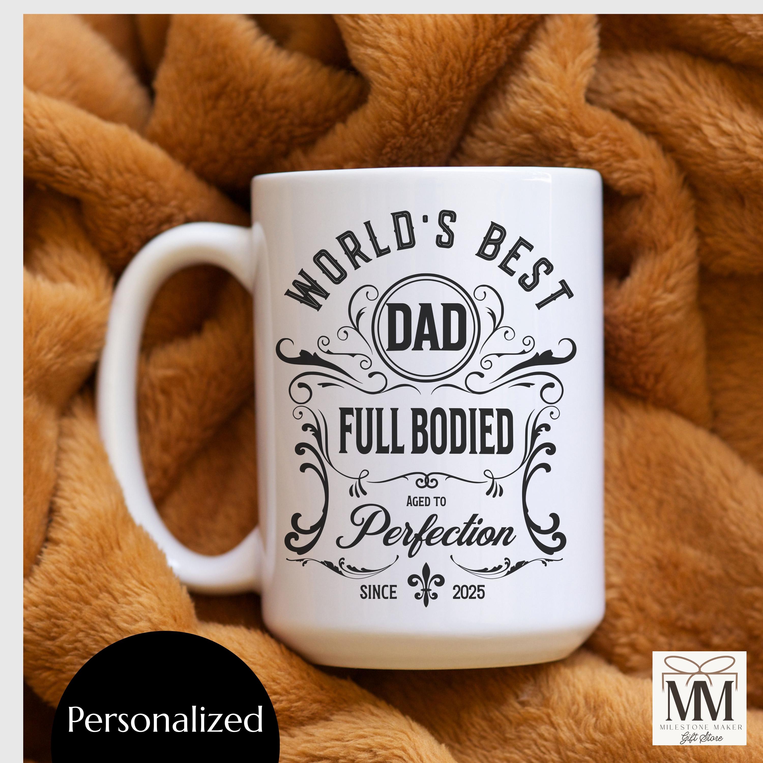 Custom Funny Dad Mug, Gift for Fathers Day From Kids, Worlds Best