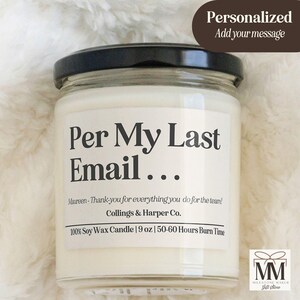 Custom Best Team Candle Gift, Funny Office Employee Bulk Gift, Corporate Coworker Gift, Team Appreciation, Employee Christmas Thank you Gift