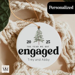 Engagement Ornament, First Christmas Engaged Christmas Gift, The Year We Got Engaged, Keepsake Gift for Newly Engaged Couple, Engaged 2025
