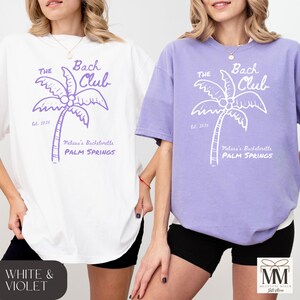 Koszulki na wieczór panieński na plaży, spersonalizowane koszulki w kolorach Beach Bach Comfort, koszulki na wieczór panieński w Miami, koszulki na druhny na plaży, luksusowy klub Bach