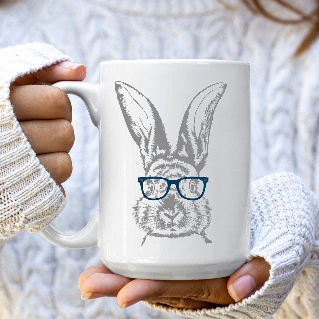15 Oz Cute Rabbit Mugs, Easter Mugs, Easter Bunny Mugs, Easter Gifts