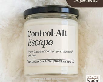 Funny Office Retirement Candle Gift, Custom Corporate Retirement Party Gift, Sarcastic Coworker Farewell, Punny Boss Leaving Goodbye Gift