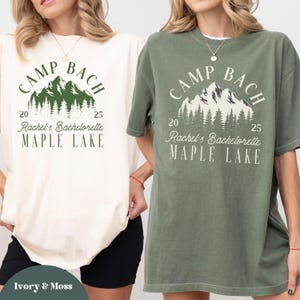Custom Camp Bach T-shirts, Camping Bachelorette Comfort Color Tees, Cabin Bach Party Bridesmaid Shirts, Hiking Bachelorette Party Shirts