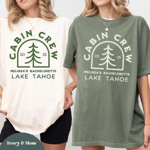 Custom Camp Bach T-shirts, Camping Bachelorette Comfort Color Tees, Cabin Bach Party Bridesmaid Shirts, Hiking Bachelorette Party Shirts