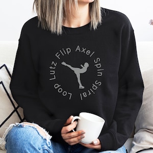 Figure Skating Sweatshirt, Ice Skater Gift, Figure Skating Practice Sweater, Gift for Figure Skater, Figure Skating Coach Sweatshirt, Skate