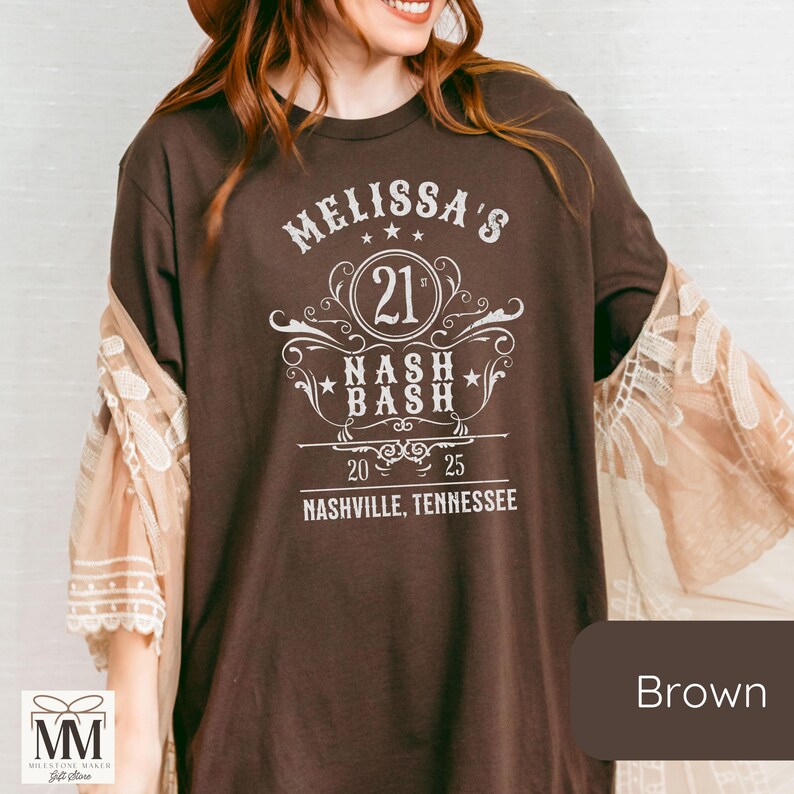 Nashville Birthday Shirts, 21st Birthday Nash Bash Shirts, Matching Nashville Birthday Trip Matching Tshirts, 50th Birthday Bash In the Nash bild 10