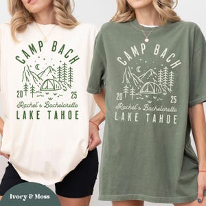 Custom Camp Bach T-shirts, Camping Bachelorette Comfort Color Tees, Cabin Bach Party Bridesmaid Shirts, Hiking Bachelorette Party Shirts