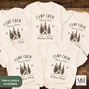 Personalized Family Camping Trip Shirt, Matching Travel Camping Tshirt for Family, Camp Crew Outdoor Family Camp Trip Tee, Adventure Awaits image 5