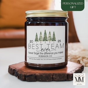 Bulk Employee Appreciation Gift, Custom Candle Gifts For Coworker, Team Christmas Gift, Best Team Ever Candle, Thank-You Gift For Employees