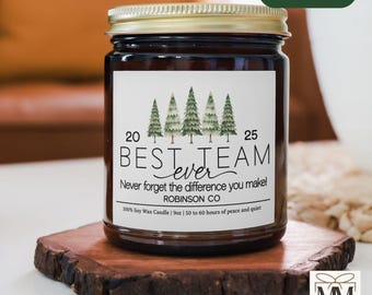 Bulk Employee Appreciation Gift, Custom Candle Gifts For Coworker, Team Christmas Gift, Best Team Ever Candle, Thank-You Gift For Employees