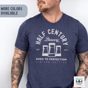 50th Birthday Shirt for Him, 1975 Vintage Birthday TShirt, Beer Lover Birthday Tee, Mens 50th Birthday T-Shirt, Funny 50th Gift for Husband